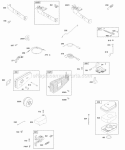 Air Cleaner Brake Controls Exhaust System Governor Spring Ignition Diagram and Parts List for 09T802-0113-B1  Briggs and Stratton Engine